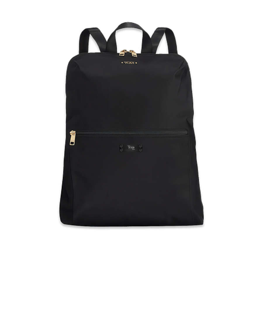 Laser Engraved Tumi Just In Case Corporate Collection Backpack in Black