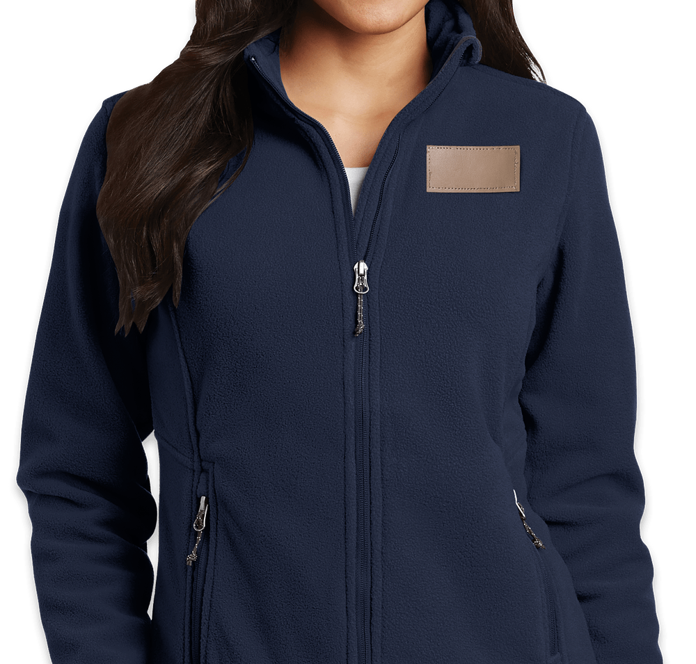 Port Authority Women's Value Fleece Jacket - Faux Leather Patch-default
