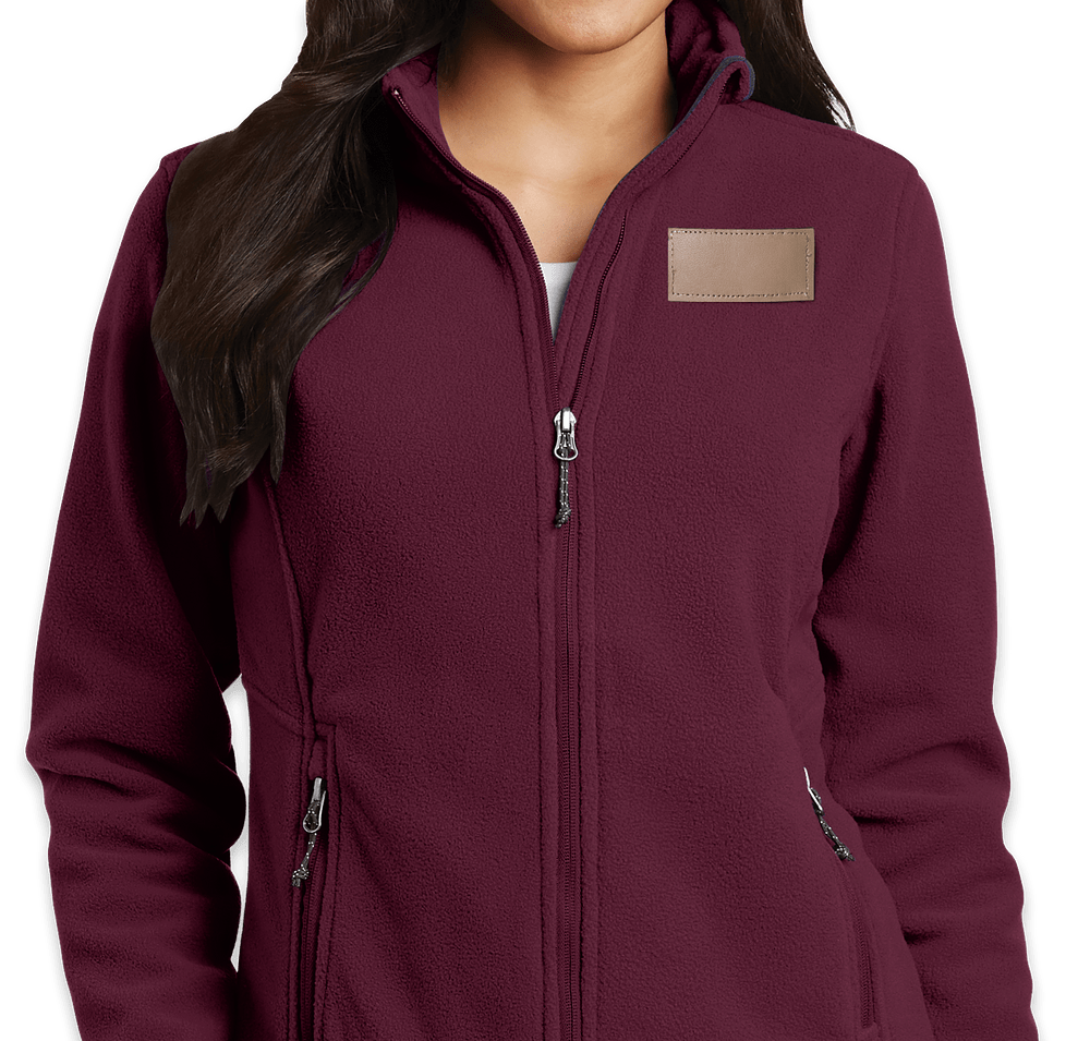 Port Authority Women's Value Fleece Jacket - Faux Leather Patch-default