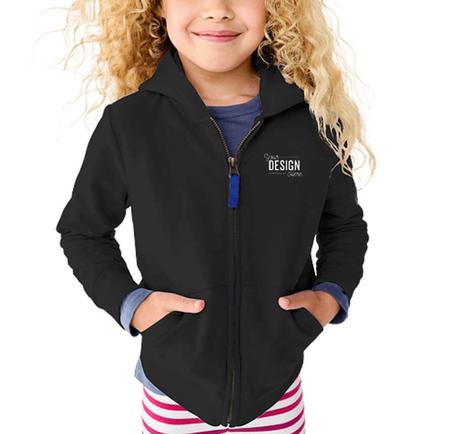 Primary Youth French Terry Zip Hoodie in Black
