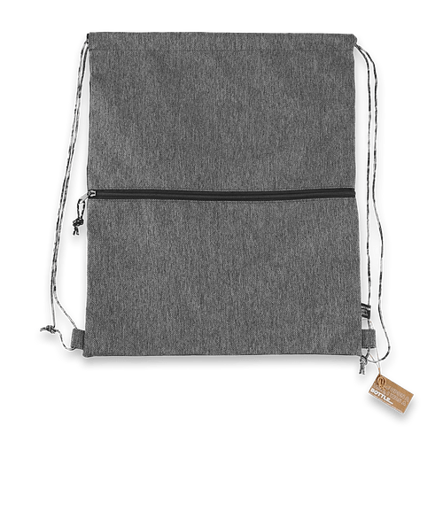 Vila Recycled Drawstring Bag in Graphite