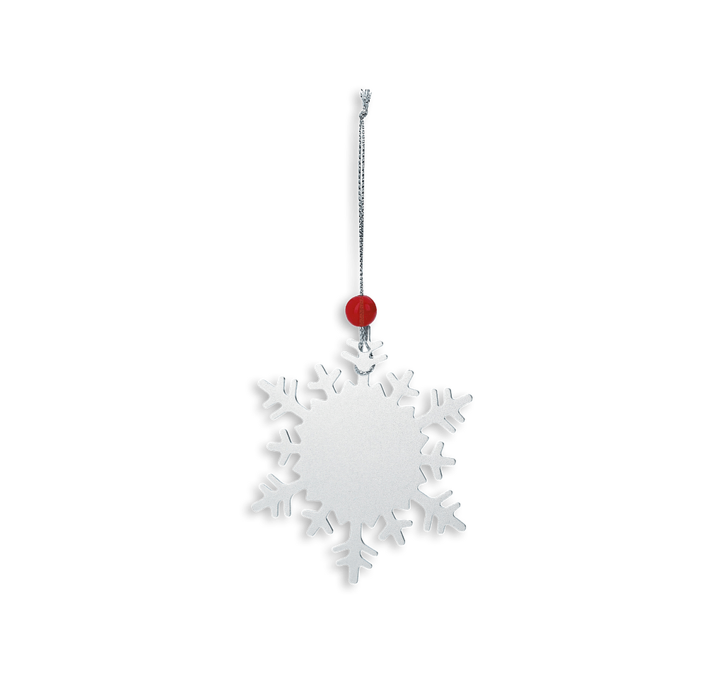 Laser Engraved Aluminum Snowflake Ornament-default