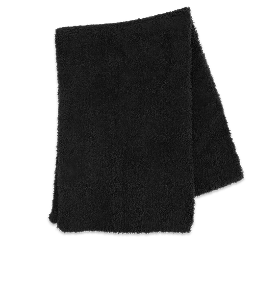 Fuzzy Recycled Scarf in BLACK