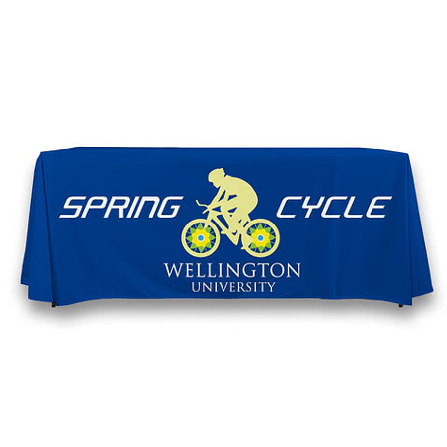 Full Color 6' Poplin Throw Tablecloth in Hot Pink