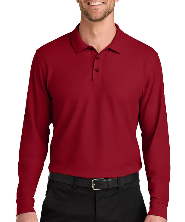 Port Authority Wearever UV Long Sleeve Performance Pique Polo