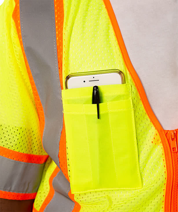 Kishigo Class 3 Pocket Mesh Safety Vest