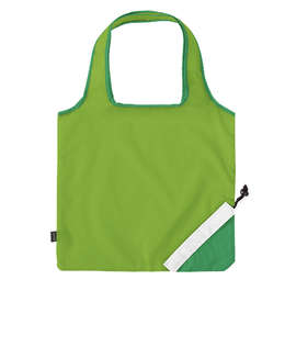 Contrast Foldaway Shopper Tote Bag - Color: Apple Green