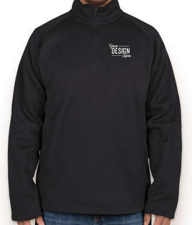 Devon & Jones Quarter Zip Sweater Fleece Pullover - Color: Navy