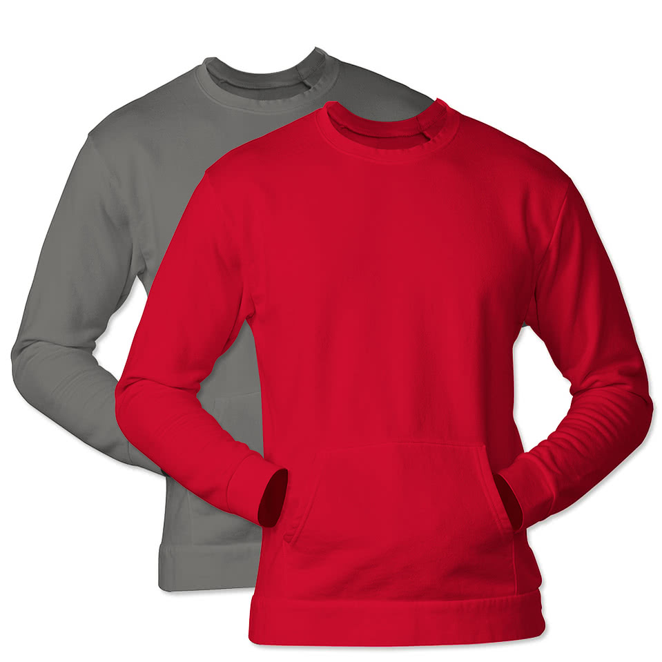 Crew neck hotsell sweatshirt with pouch