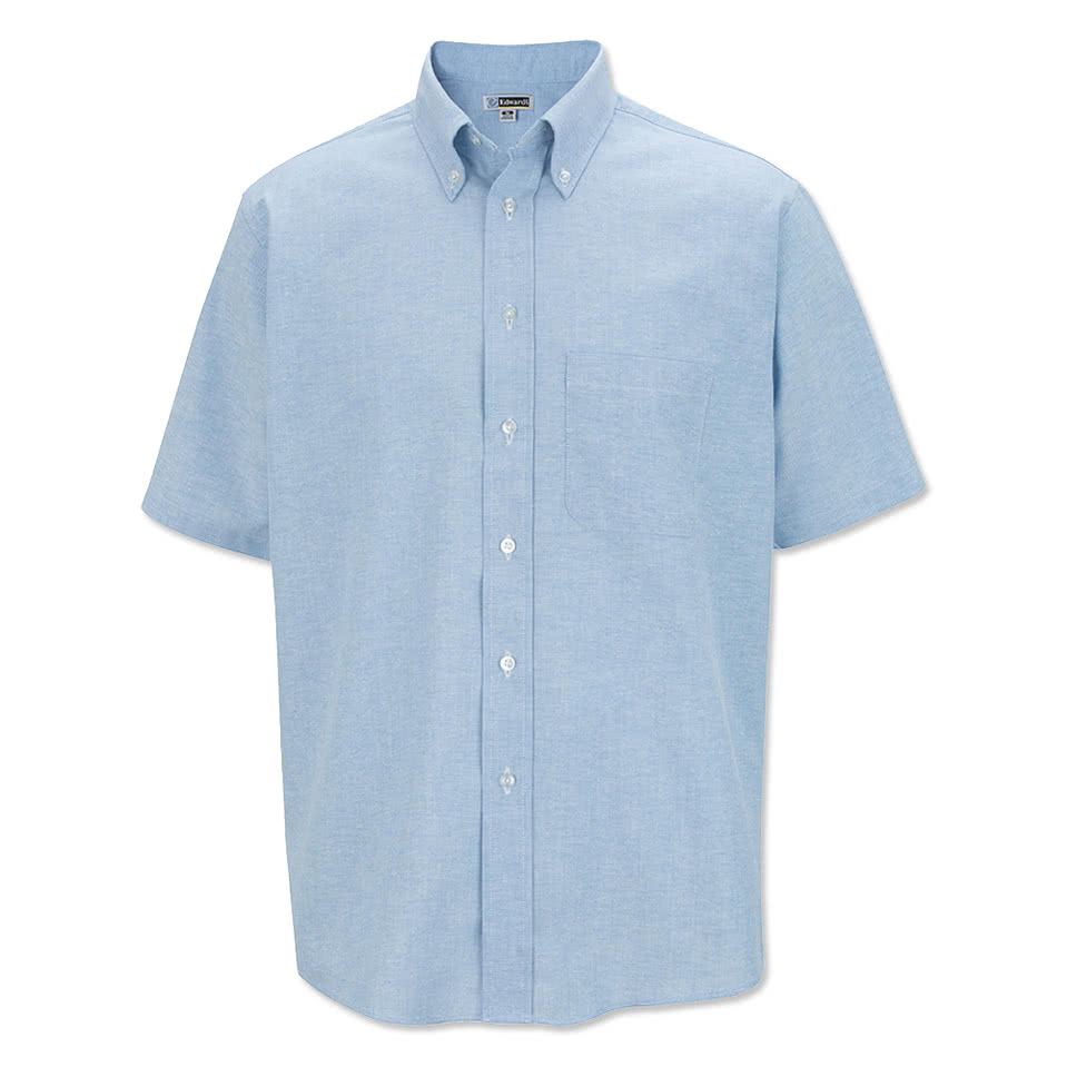Edwards Oxford Short Sleeve Easy Care Dress Shirt