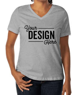 Bella + Canvas Women's Jersey V-Neck T-shirt - Color: Athletic Heather