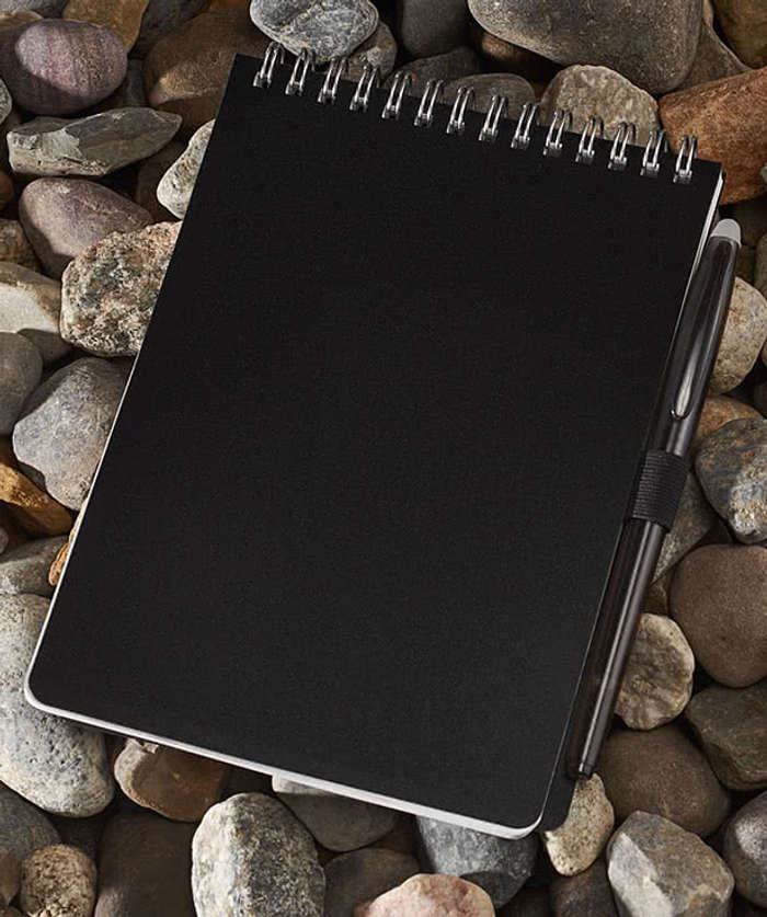 Mineral Stone Field Reporter Hard Cover Spiral Notebook with Pen