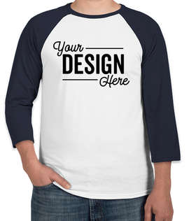Canada - Bella + Canvas Lightweight Raglan T-shirt - Color: White / Navy