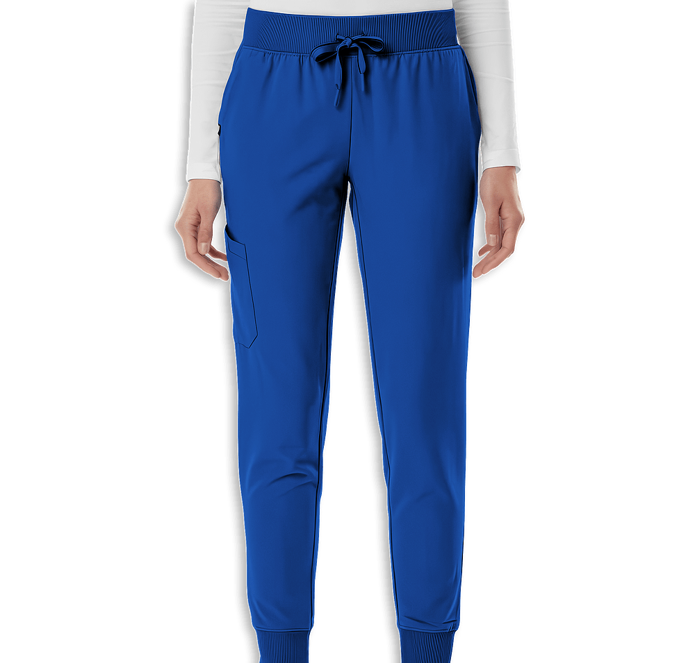 Jaanuu Women's Petite Silex Knit-Waist Jogger Scrub Pant - Printed-default