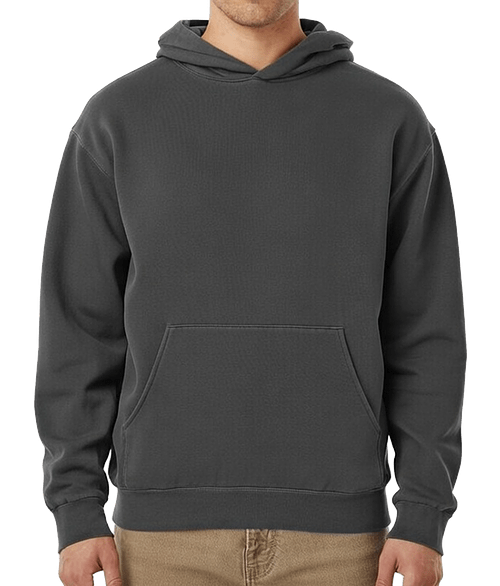 Independent Trading Avenue Midweight Pullover Hoodie in Pigment Black