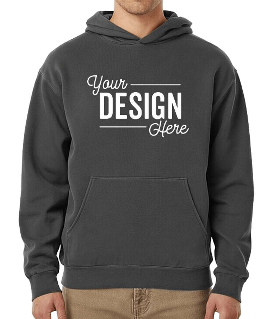 Independent Trading Avenue Midweight Pullover Hoodie in Pigment Black