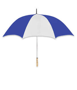 60" Arc Color Block Golf Umbrella - Color: White / Blue