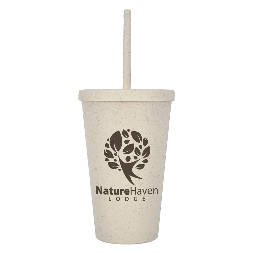 16 oz. Newport Harvest Travel Tumbler with Straw