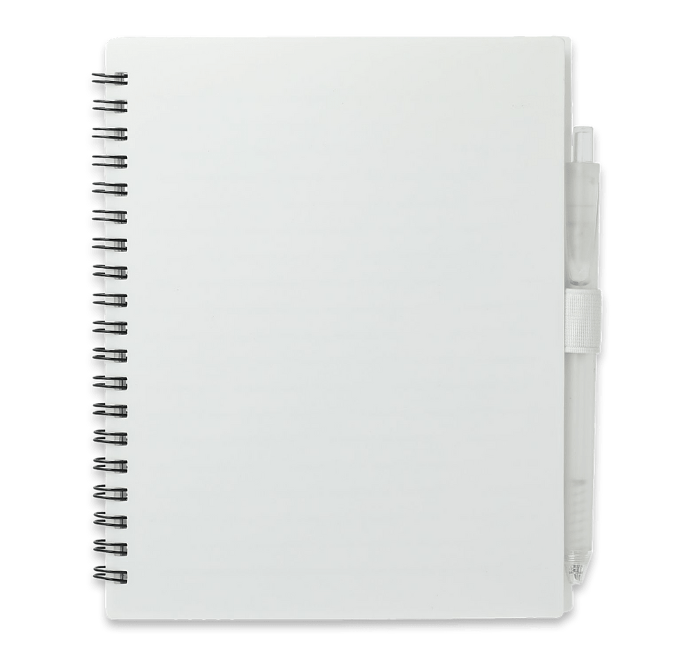 FSC Hard Cover Recycled Spiral Notebook with Pen-default