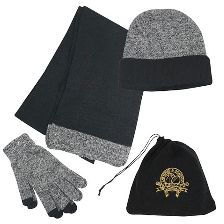 Cold Weather Accessories Set in Gray with Gray