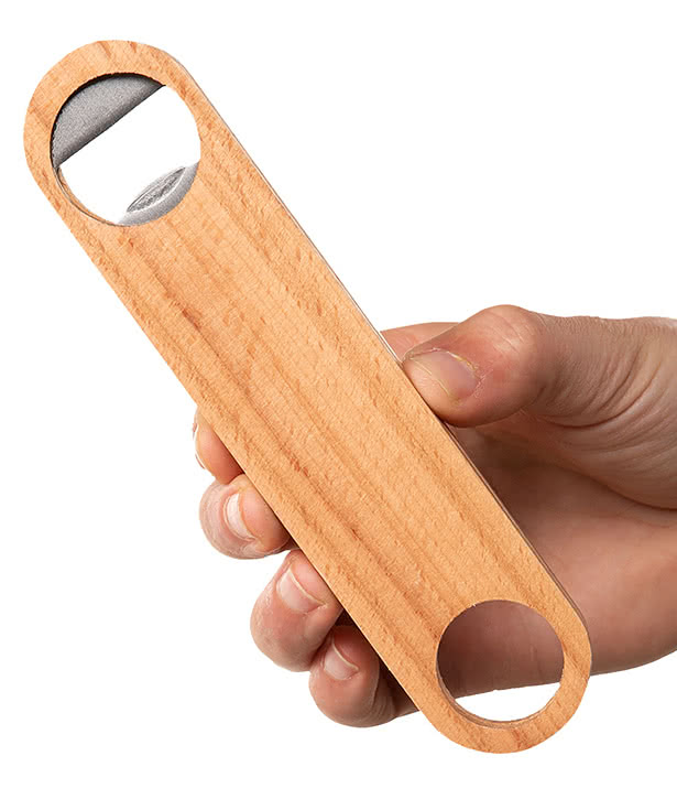 Large Wood Bottle Opener