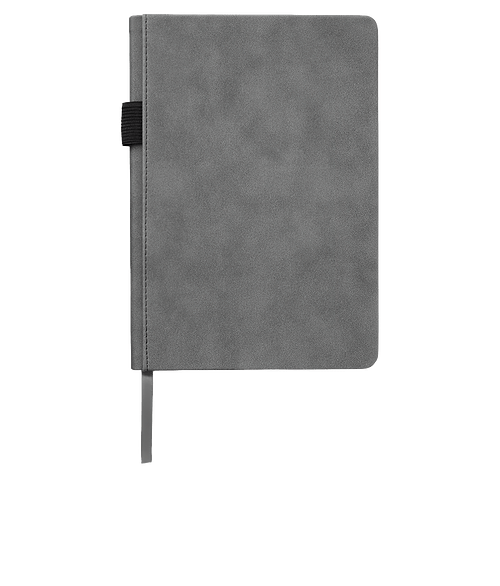 Debossed Leeman Nuba Hard Cover Notebook in GRAY