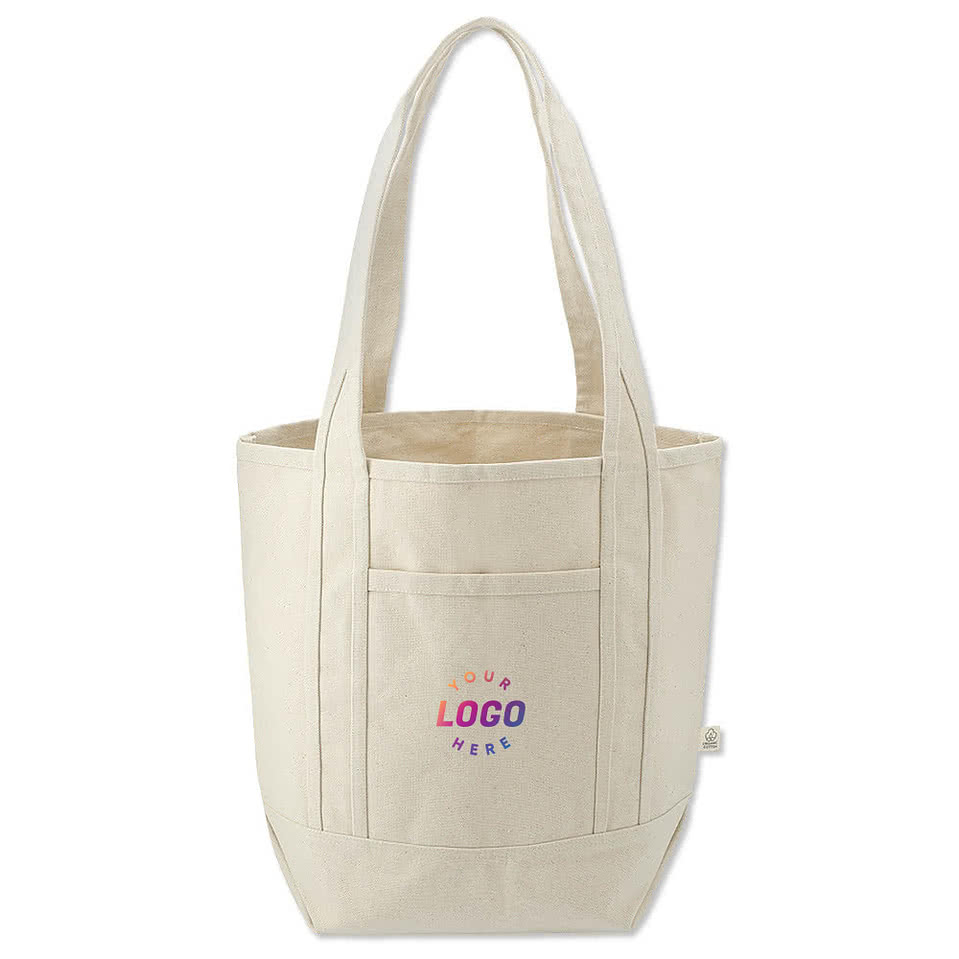 Large Recycled Cotton Canvas Tote Bag