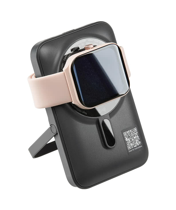 Regal 10,000 mAh Power Bank with 15W Wireless Charger, Watch Charger, & Stand