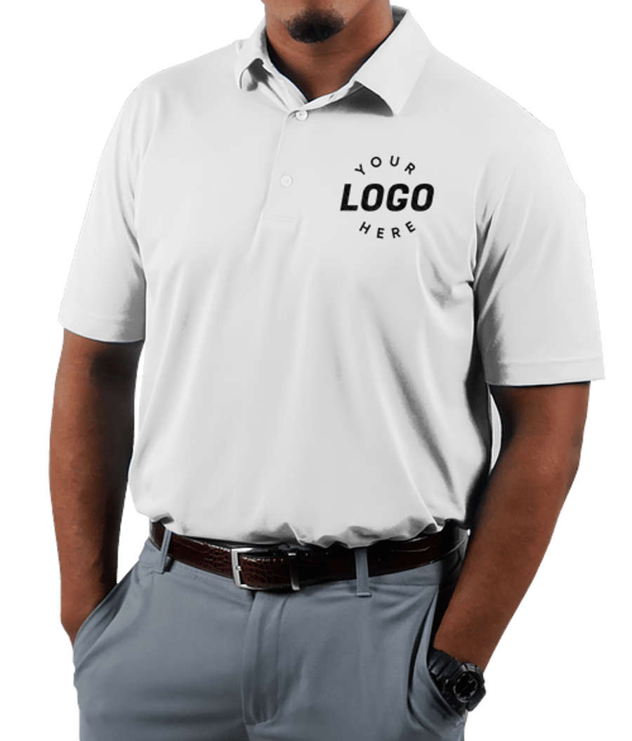 Greg Norman Freedom Micro Pique Performance Polo in White