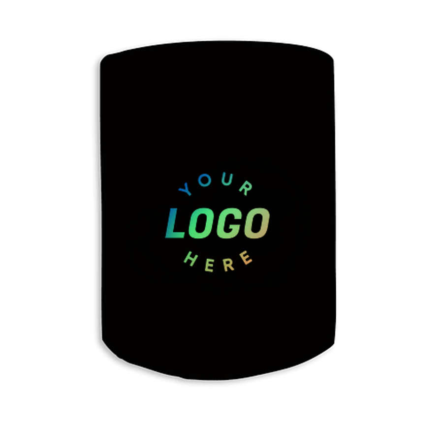 Full Color 2.6' Bar-Height Fitted Round Throw Tablecloth in Black