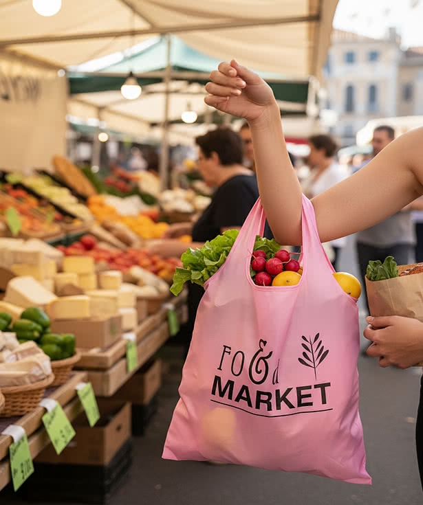 Little Berry Packable Shopper Tote Bag