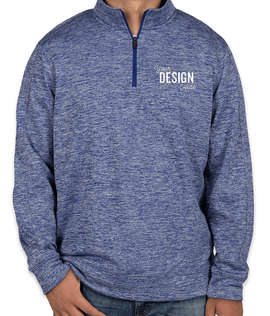 Sport-Tek Electric Heather Performance Quarter Zip Pullover - Color: True Royal Electric