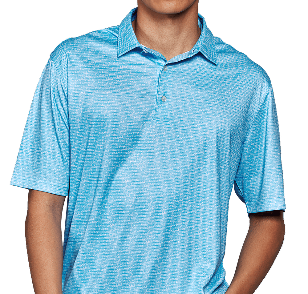 Greg Norman Microlux Cart Print UPF 50 Performance Polo-default