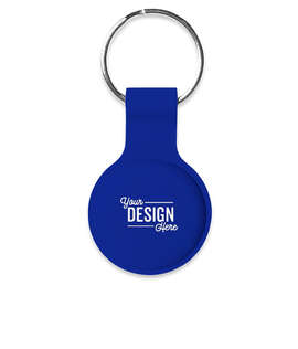 Laser Engraved Silicone Tracker Holder Keychain - Color: Blue