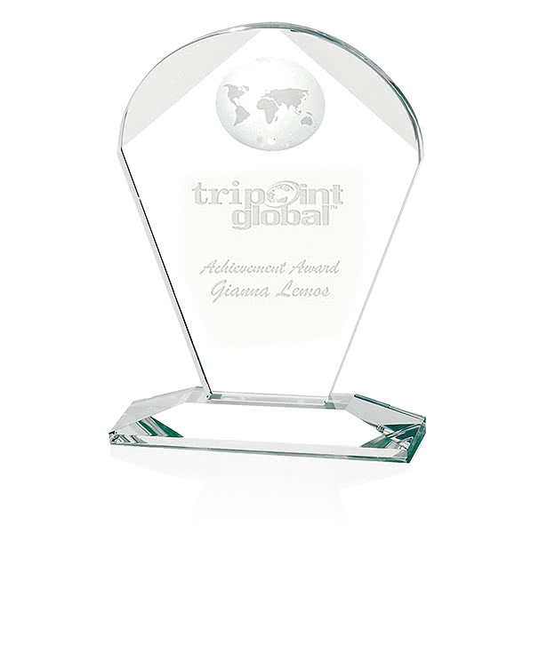Laser Engraved Small Geodesic Award