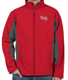 Port Authority Colorblock Soft Shell Jacket - Color: Rich Red / Battleship Grey