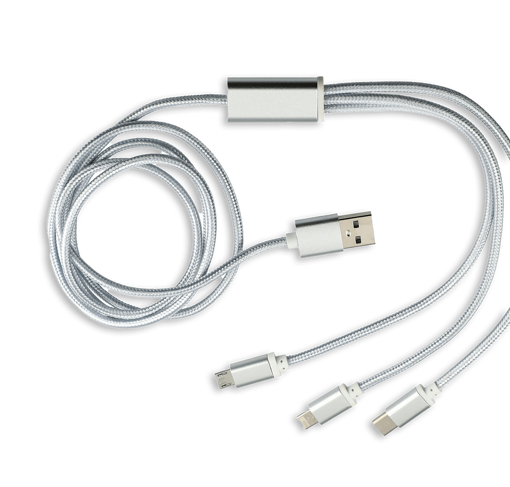 Laser Engraved Realm 3-in-1 Long Charging Cable-default
