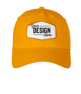 Ahead Largo Washed Twill Baseball Hat with White Hexagon Patch - Color: University Gold