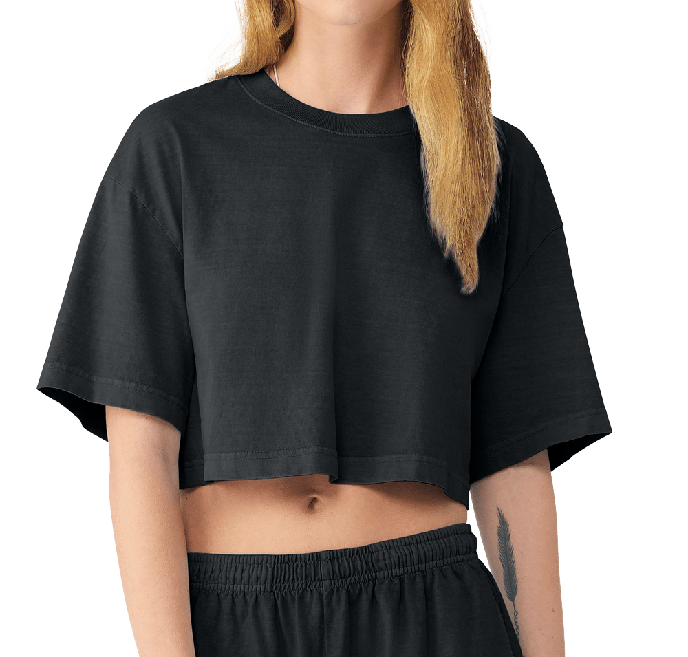 Bella + Canvas Women's Heavyweight Garment-Dyed Cropped T-shirt-default