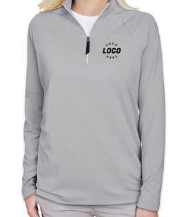 Devon & Jones Women's CrownLux Performance Quarter Zip Sweatshirt - Color: Black