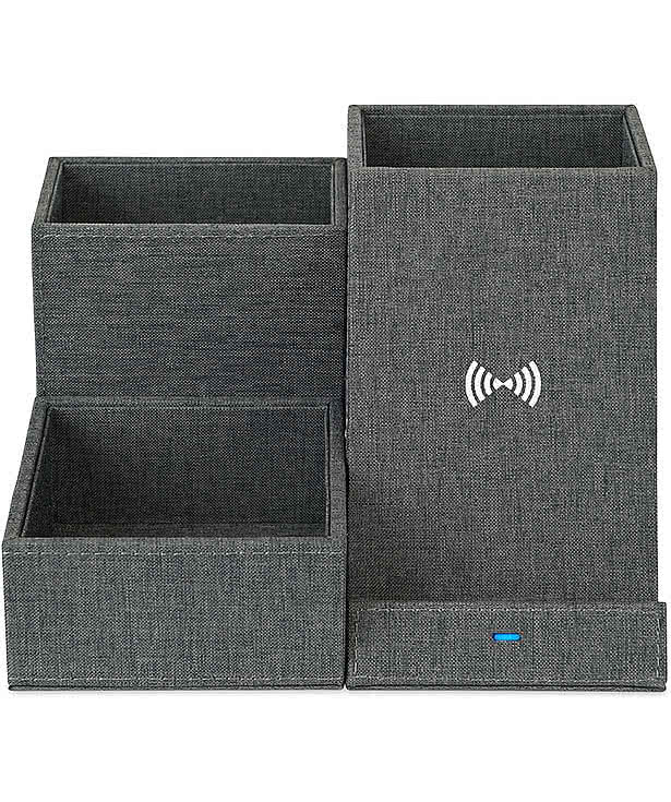 Laser Engraved Eden Wireless Charging Desk Organizer