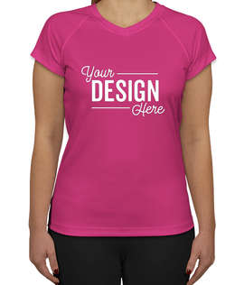 Champion Women's V-Neck Performance Shirt - Color: Wow Pink