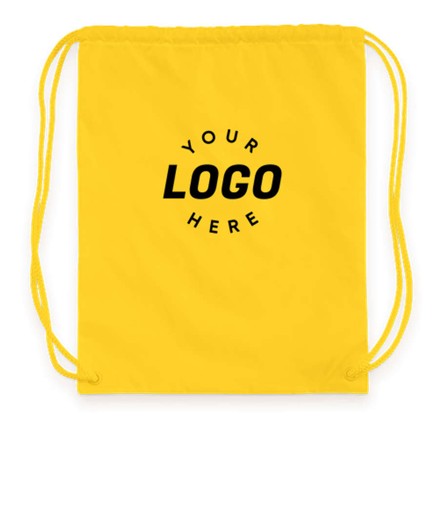 Basic Drawstring Bag in Bright Yellow