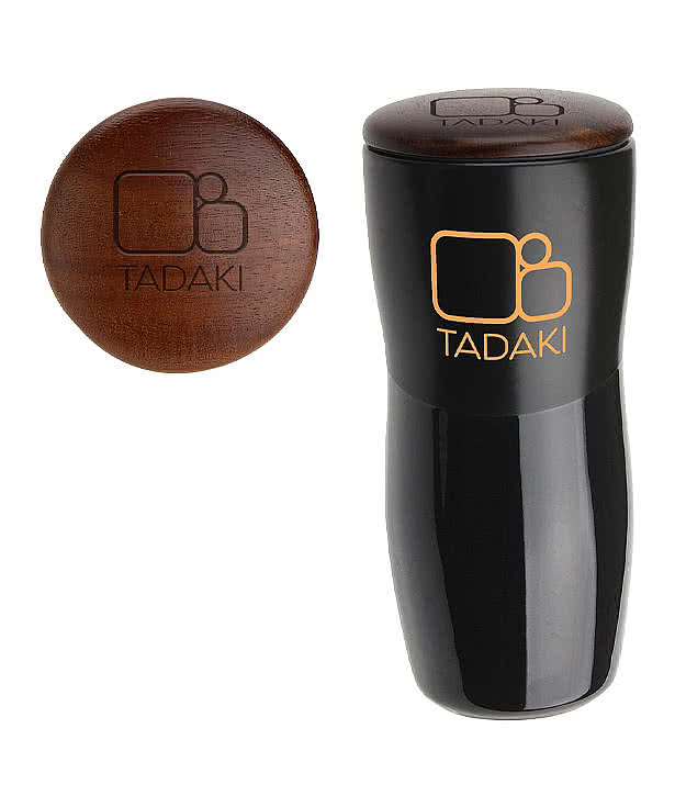12 oz. Adriano Ceramic Tumbler with Wood Lid (Case of 48)