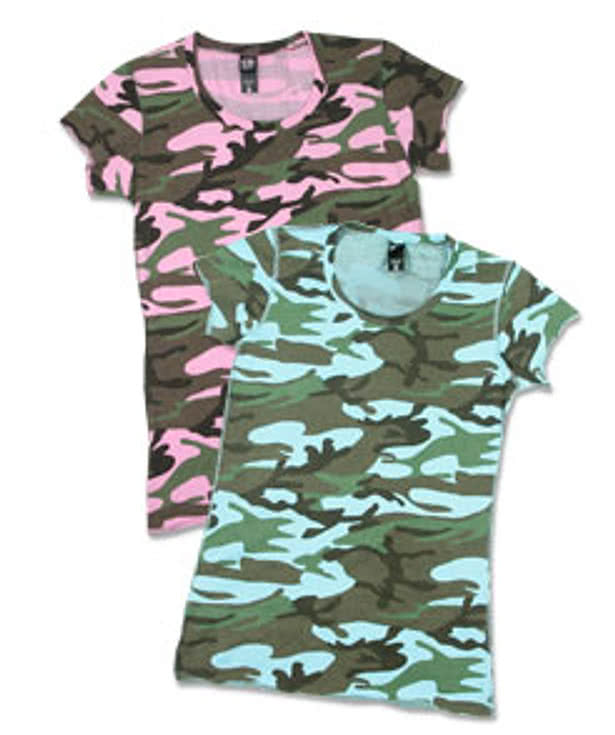 Alternative Apparel Girly Over Dyed Camo T