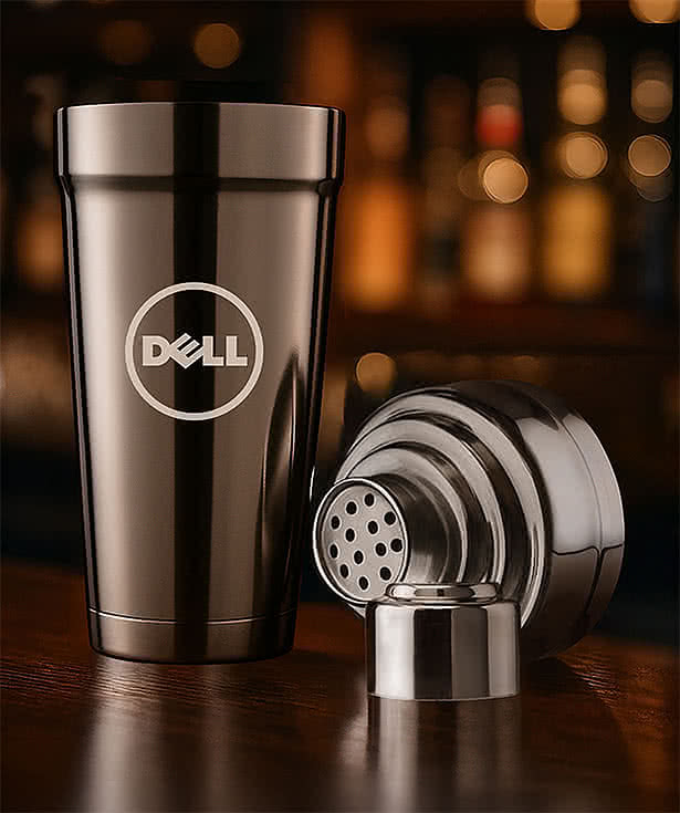 Laser Engraved Milano Stainless Steel Cocktail Shaker