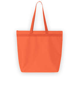 Large Recycled Poly Zippered Tote Bag - Color: Orange