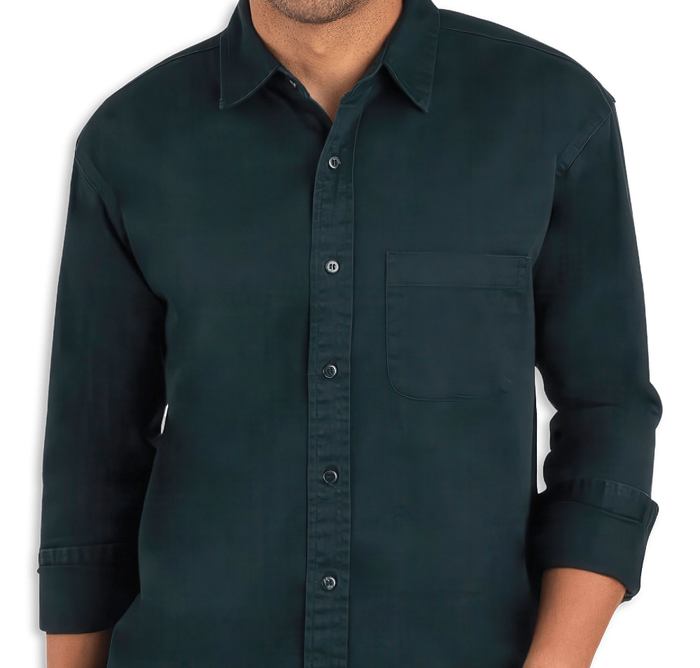 Blue Generation Untucked Long Sleeve Denim Shirt - Printed-default