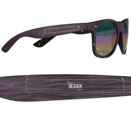 Woodtone Mirrored Malibu Sunglasses - Color: Purple