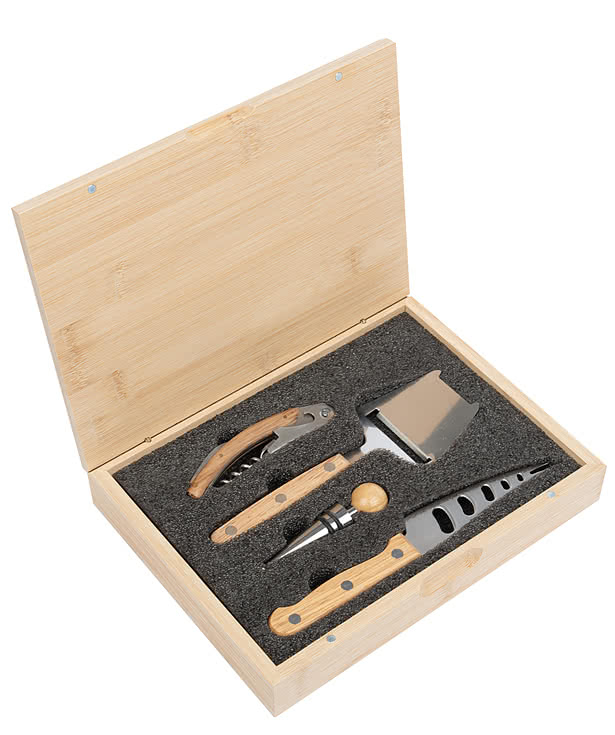 Laser Engraved Perfect Pairing Wine and Cheese Knife Set